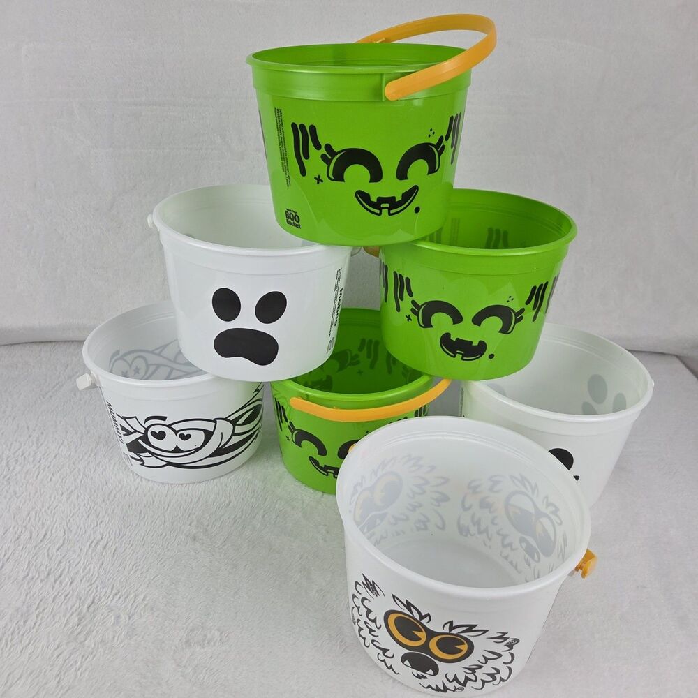 Lot of‎ 7 McDonald’s Boo Buckets 2022–2025 McBoo Witch Mummy Monster Halloween